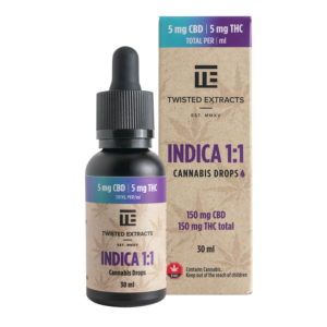 Twisted Extracts Indica 1:1 Cannabis Oil Drops